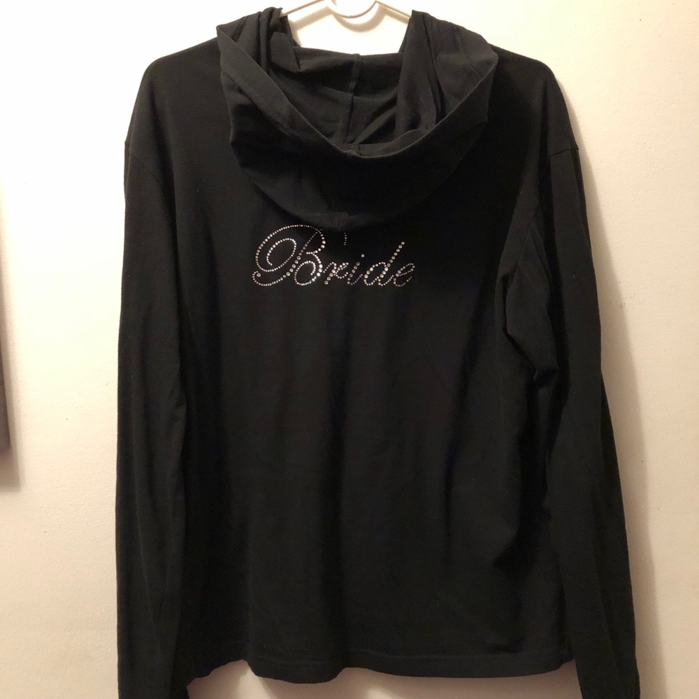 BRIDE black & rhinestone zip up 💍